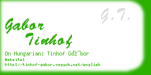 gabor tinhof business card